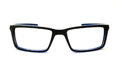 Óculos HB Metalic Blue - Acetato chumbo brilhante/azul e detalhe metal