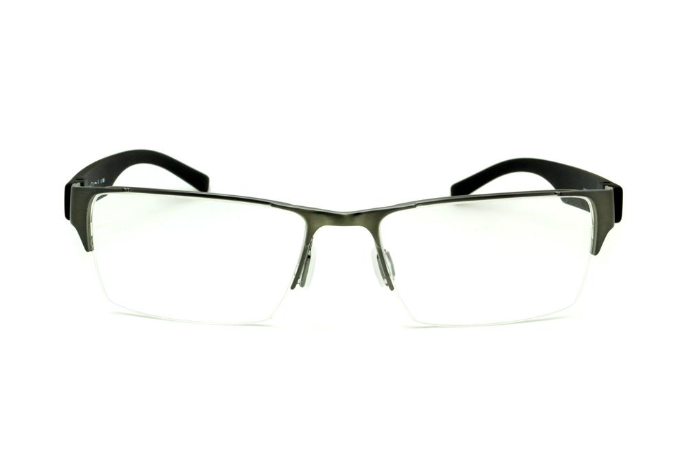 Óculos de grau Hot Buttered HB Duotech em fio de nylon e metal niquelado hastes preta