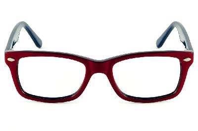 Óculos de grau Ilusion acetato vermelho e azul infantil para meninos