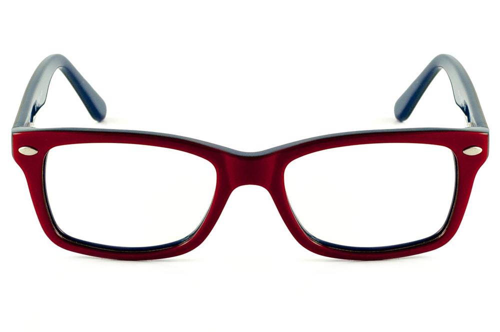Óculos de grau Ilusion acetato vermelho e azul infantil para meninos