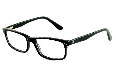 Óculos Ilusion de grau acetato preto quadrado retangular masculino resistente