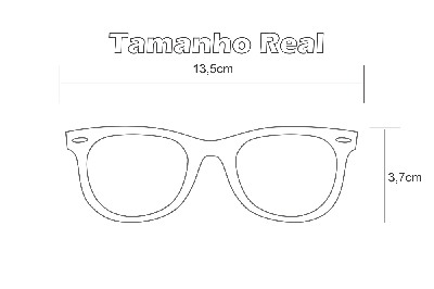Óculos de grau Ilusion acetato preto e azul com friso amarelo para homens e mulheres