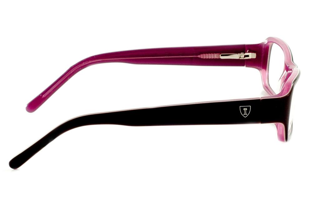 Óculos Ilusion acetato marrom café escuro com rosé para mulheres