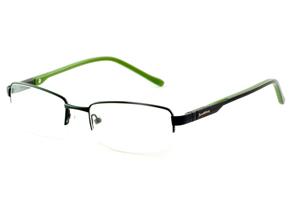 Óculos de grau Ilusion preto em fio de nylon com haste preto/verde para homens