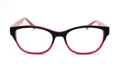 Óculos de grau infantil Disney Minnie em acetato preto e rosa pink para meninas