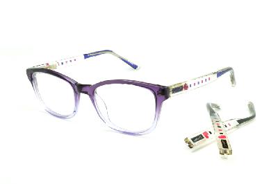 Óculos de grau Disney Princesa acetato infantil roxo e transparente para meninas