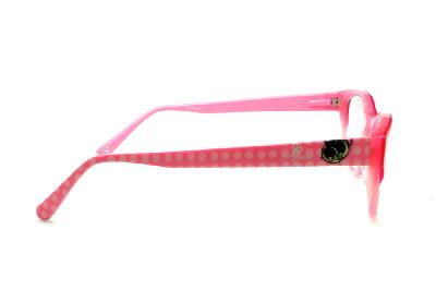 Óculos Disney de grau vermelho rosa bebê pink infantil feminino para menina formato oval em acetato