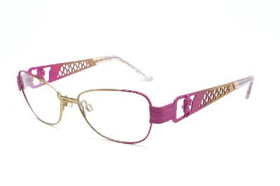Óculos de grau Disney Princesa em metal pink e dourado para menina