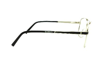 Óculos Ilusion modelo aviador metal dourado com haste preta flexível de mola
