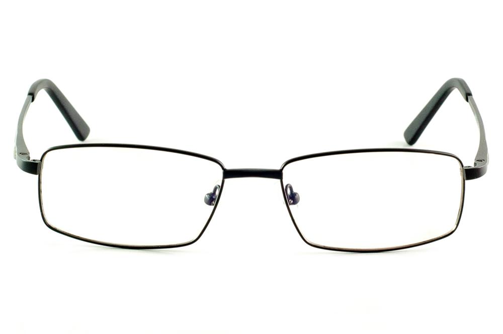 Óculos Ilusion metal preto com haste flexível de mola