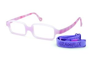 Armação de grau infantil de silicone Óculos Miraflex INQUEBRÁVEL New Baby 3 Lilás para crianças de 6 a 10 anos