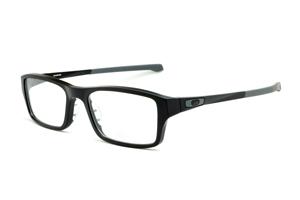 Óculos de grau Oakley Chamfer em acetato preto e cinza para homem