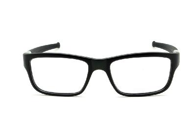 Óculos Oakley OX 8034 Marshal em acetato preto fosco com haste em detalhe branco