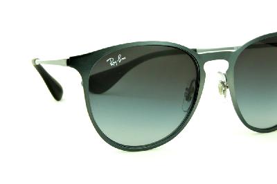 Óculos Ray-Ban Erika Metal RB 3539 cinza com lente degradê