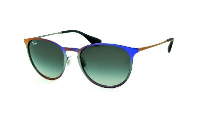 Óculos de sol Ray-Ban Erika Metal roxo e cinza com lente degradê