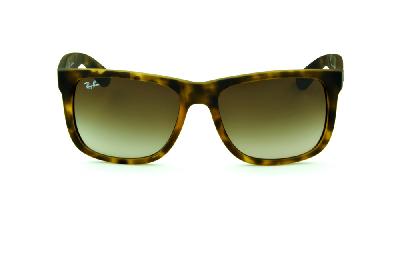 Óculos Ray-Ban Justin RB 4165 Tartaruga fosco com lente degradê
