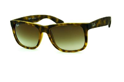 Óculos Ray-Ban Justin RB 4165 Tartaruga fosco com lente degradê