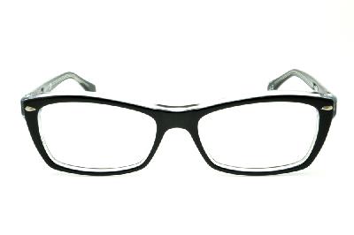 Óculos de grau Ray-Ban acetato preto e transparente para homens e mulheres