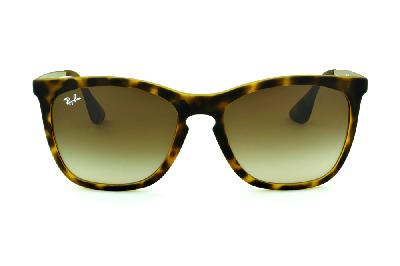 Óculos Ray-Ban RB 4238 efeito onça fosco com lente marrom degradê e haste metal dourada