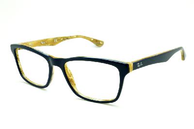 Óculos Ray-Ban RB 5279 Wayfarer azul escuro e amarelo mesclado