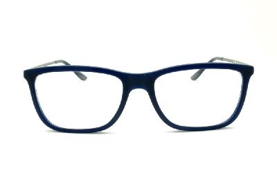 Óculos de grau Ray-Ban acetato azul marinho fosco com haste em metal prata