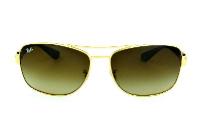 Óculos Ray-Ban de Sol RB 3518 dourado lente degradê e haste efeito onça demi tartaruga