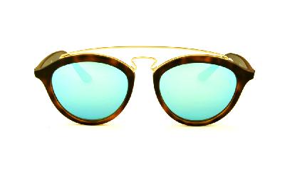 Óculos de sol Ray-Ban Gatsby Large tartaruga fosco com lente espelhada azul