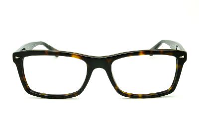 Armação de óculos de grau Ray-Ban quadrado masculino e feminino em acetato marrom demi tartaruga efeito onça