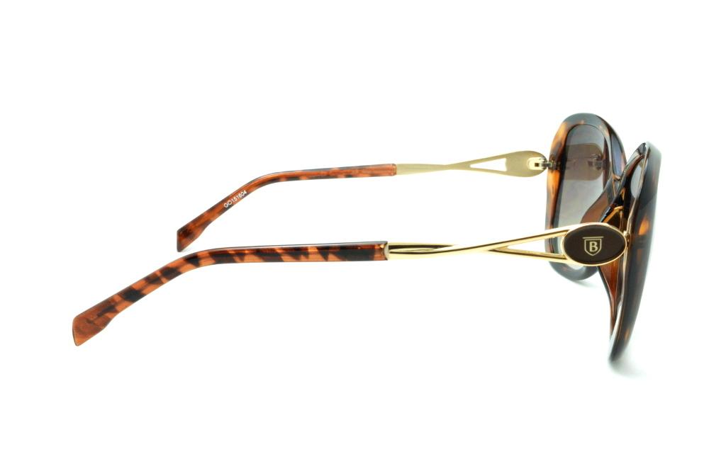 Óculos de Sol Bulget acetato cor demi/tartaruga efeito onça e dourado para mulheres