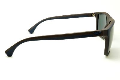 Óculos Emporio Armani EA 4033 de Sol azul e marrom com haste efeito borracha
