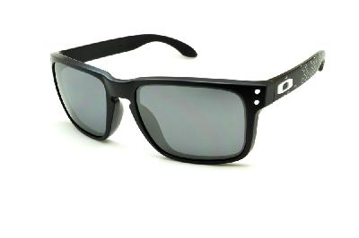 Óculos de sol Oakley OO 9102 Holbrook preto com haste bolha e detalhe branco