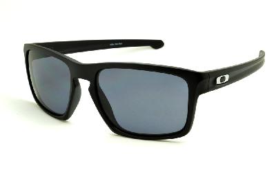 Óculos de sol Oakley Sliver acetato preto e lente cinza para homens