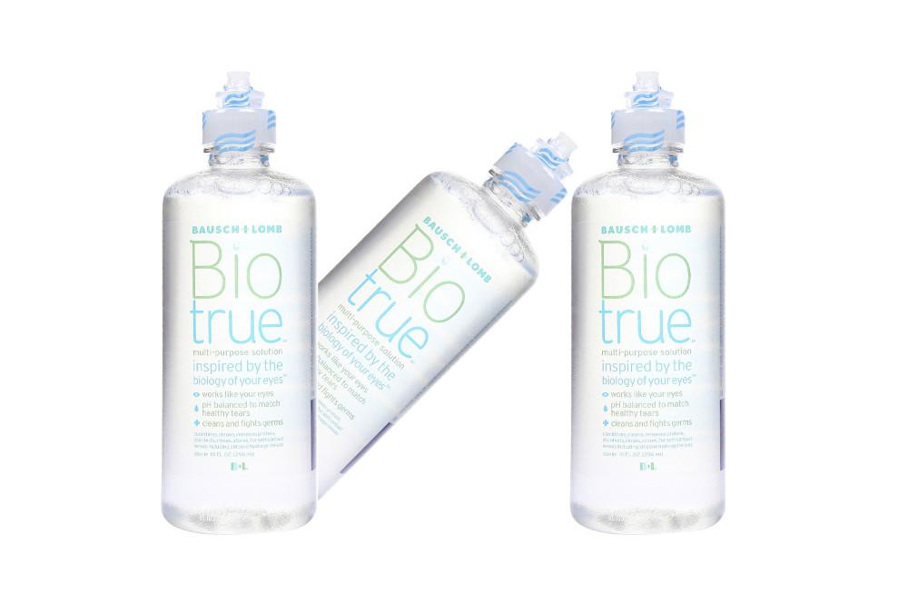 Solução de limpeza de lentes de contato Bio True 300ml